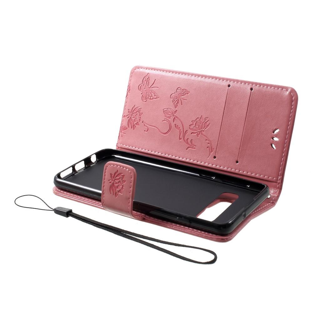 Samsung Galaxy S10 Plus Handyhülle mit Schmetterlingsmuster, Rosa