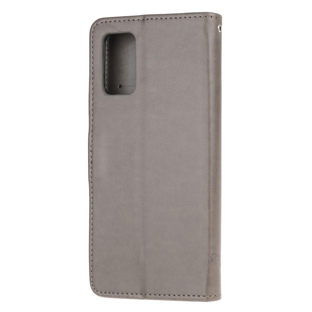 Samsung Galaxy S20 Handyhülle mit Schmetterlingsmuster, Grau