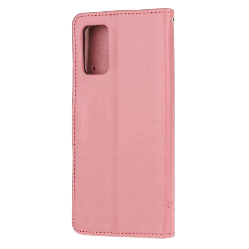 Samsung Galaxy S20 Handyhülle mit Schmetterlingsmuster, Rosa