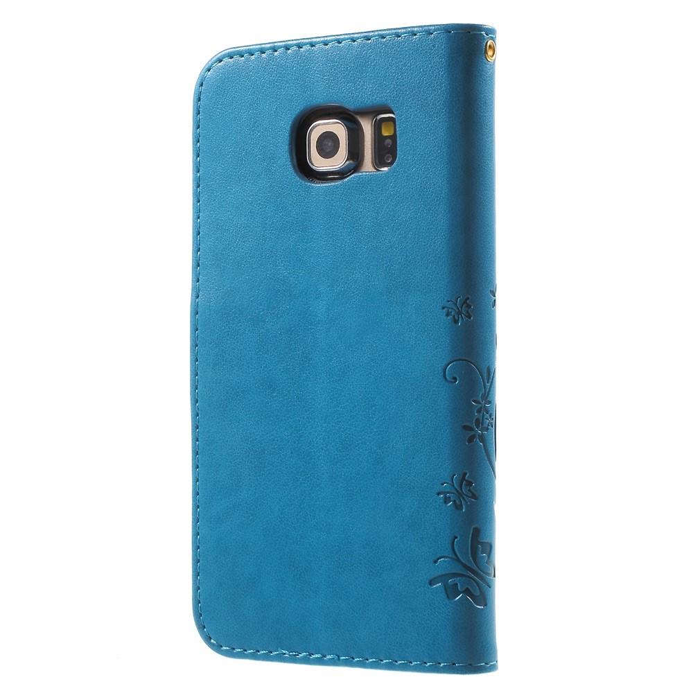 Samsung Galaxy S6 Edge Handytasche Schmetterling Blau