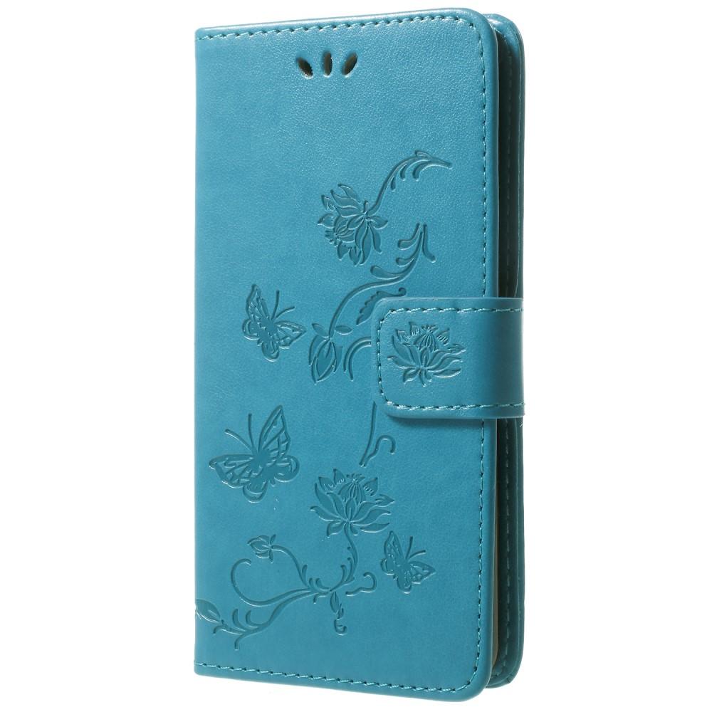Samsung Galaxy S9 Handyhülle mit Schmetterlingsmuster, blau