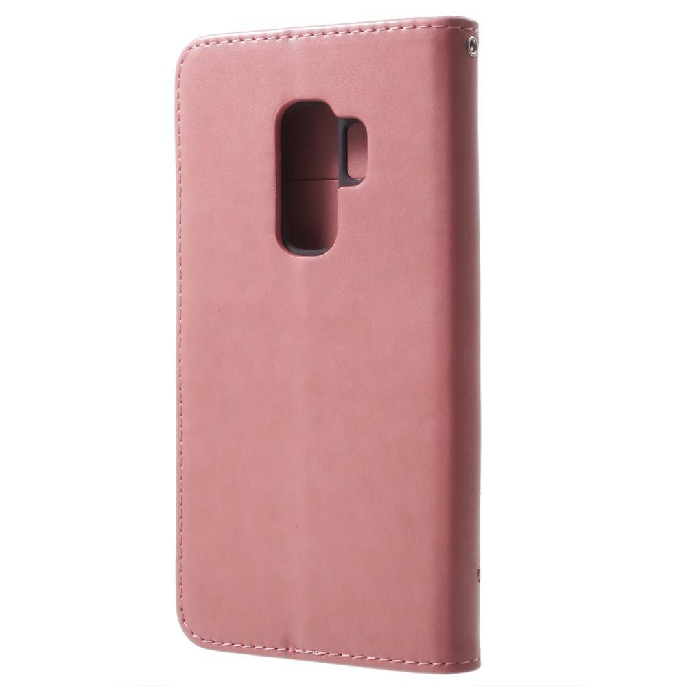 Samsung Galaxy S9 Plus Handyhülle mit Schmetterlingsmuster, rosa