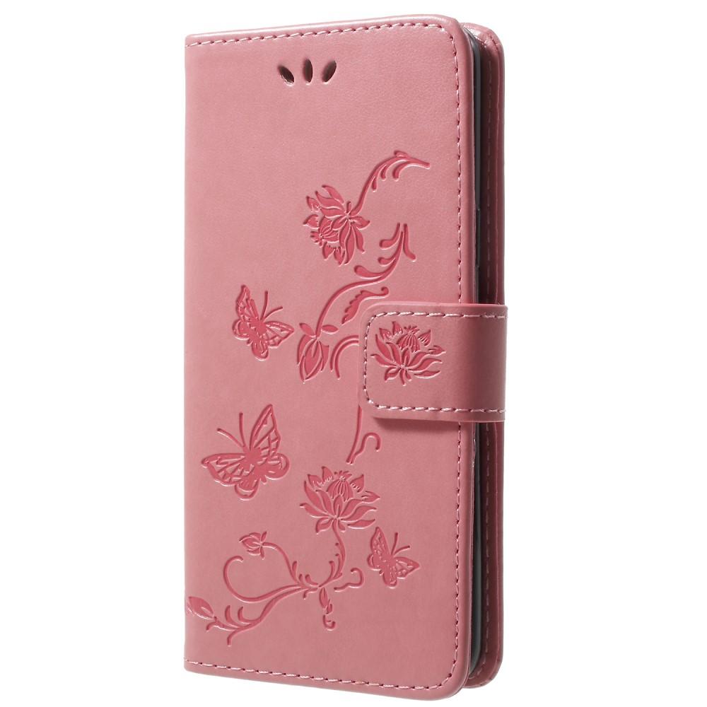 Samsung Galaxy S9 Handyhülle mit Schmetterlingsmuster, rosa