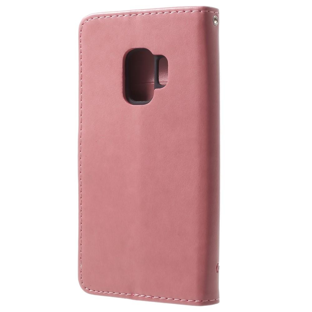 Samsung Galaxy S9 Handyhülle mit Schmetterlingsmuster, rosa