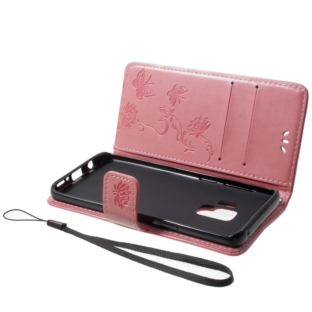 Samsung Galaxy S9 Handyhülle mit Schmetterlingsmuster, Rosa