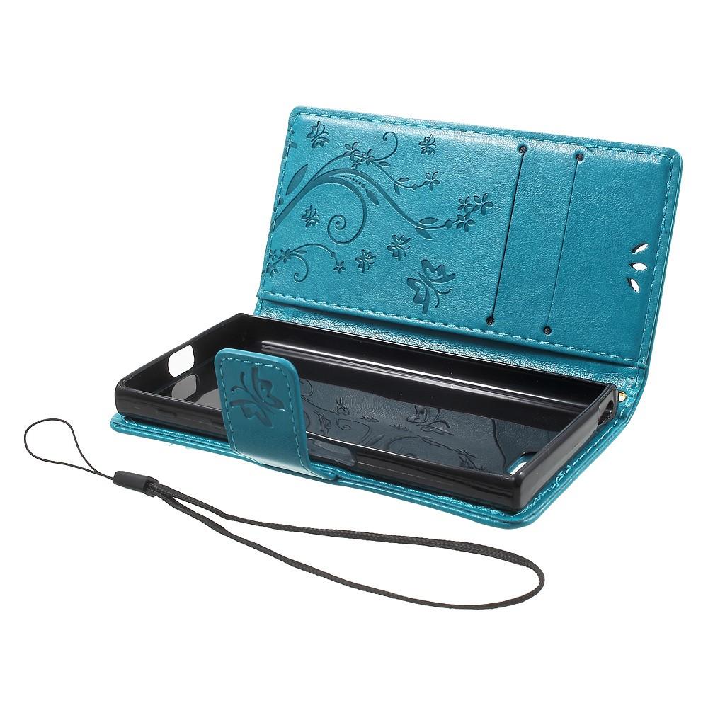 Sony Xperia X Compact Handytasche Schmetterling Blau