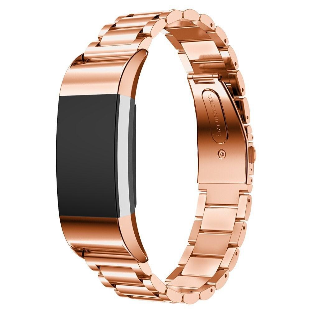 Fitbit Charge 2 Armband aus Stahl Roségold