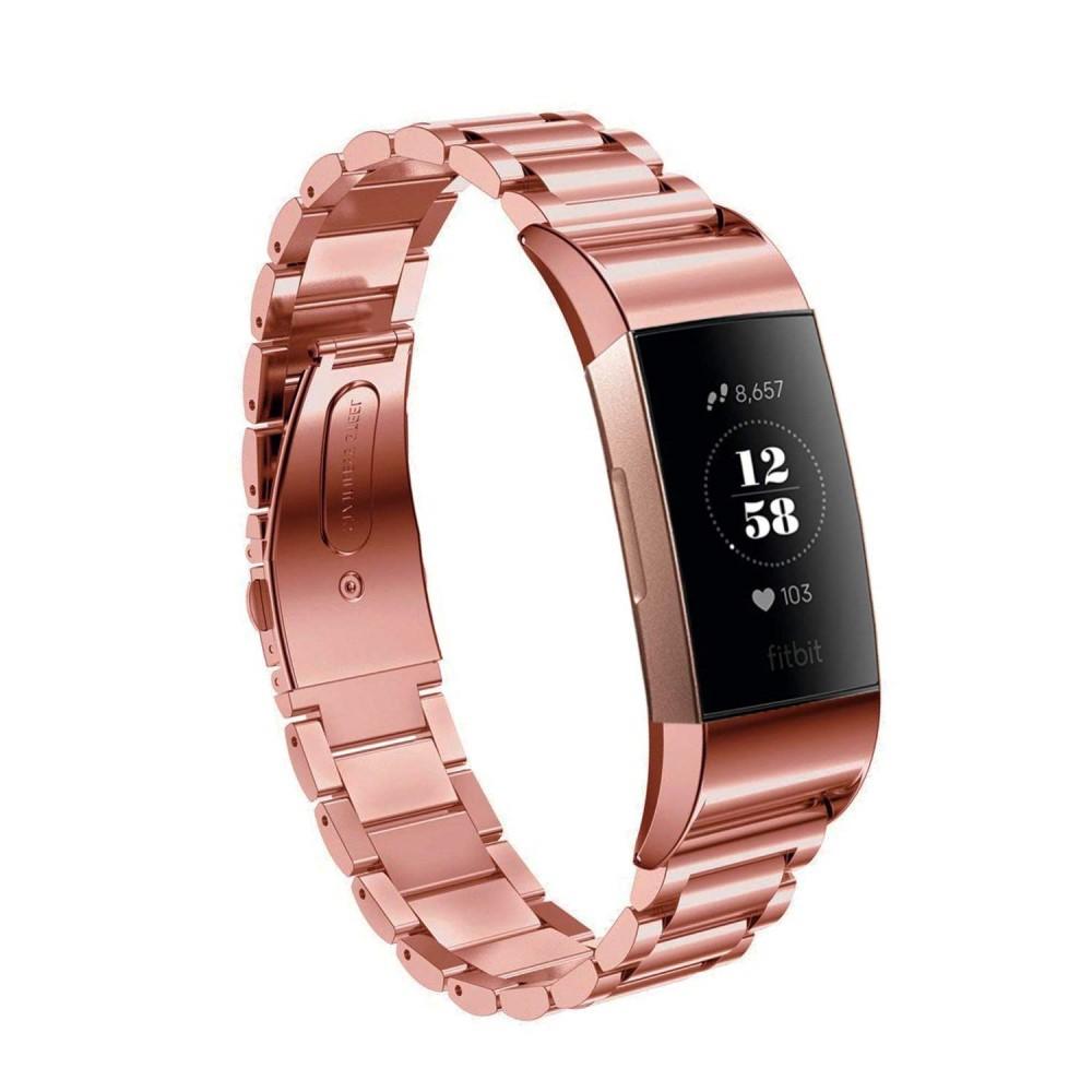 Fitbit Charge 3/4 Armband aus Stahl Roségold