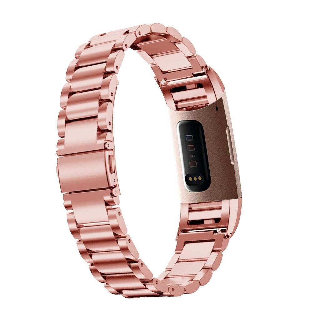 Fitbit Charge 3/4 Armband aus Stahl Roségold