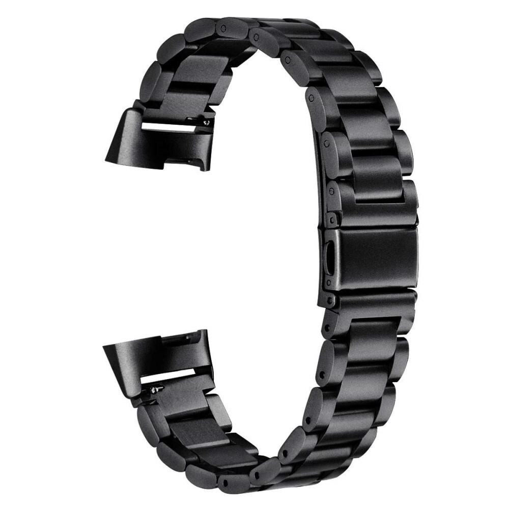 Fitbit Charge 3/Charge 4 Armband aus Stahl Schwarz