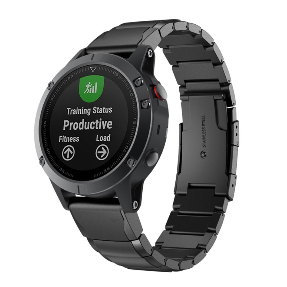 Garmin Fenix 5X/5X Plus Gliederarmband schwarz