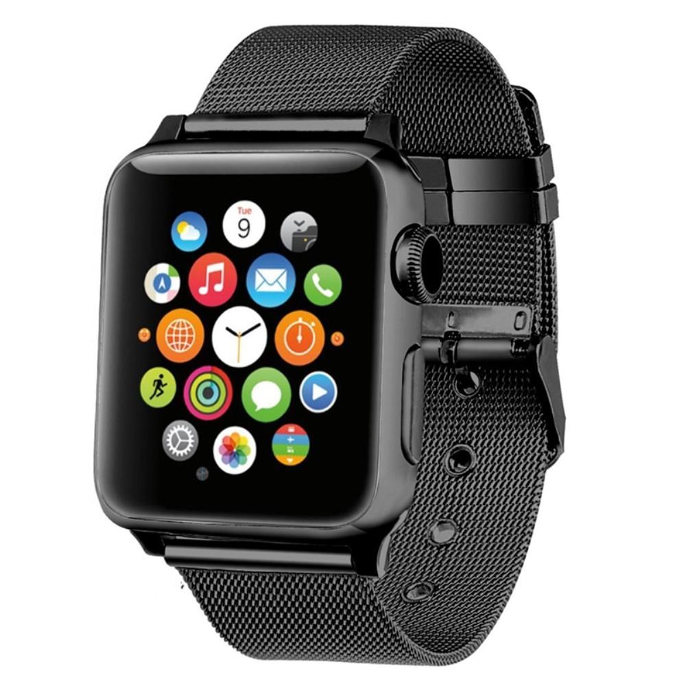 Apple Watch 45mm Series 9 Mesh-Armband Black