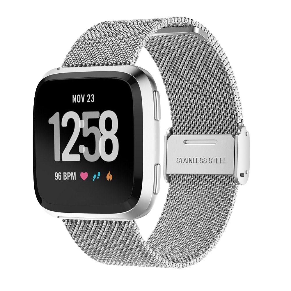 Fitbit Versa/Versa 2 Mesh-Armband Silber