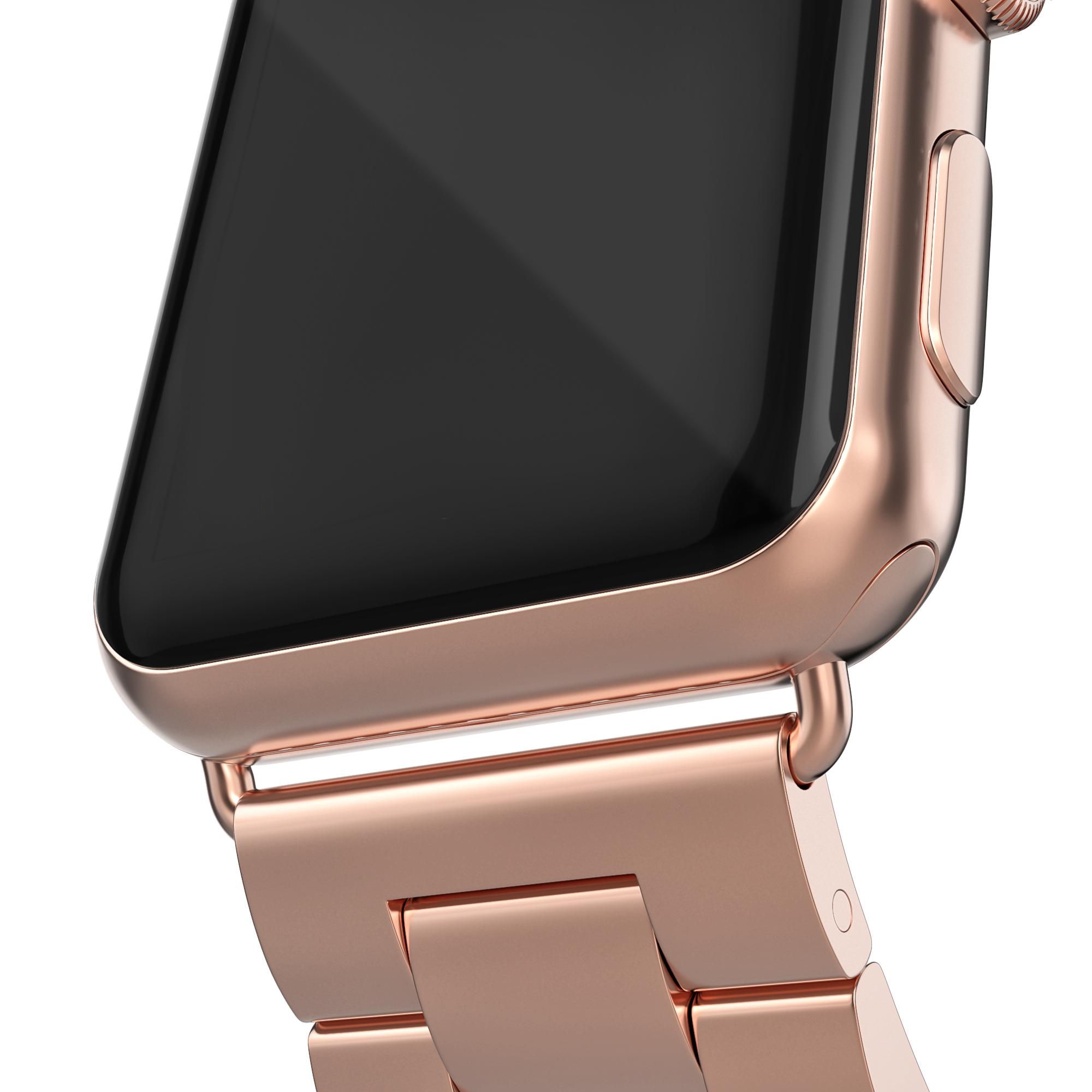 Apple Watch 41mm Series 7 Armband aus Stahl roségold