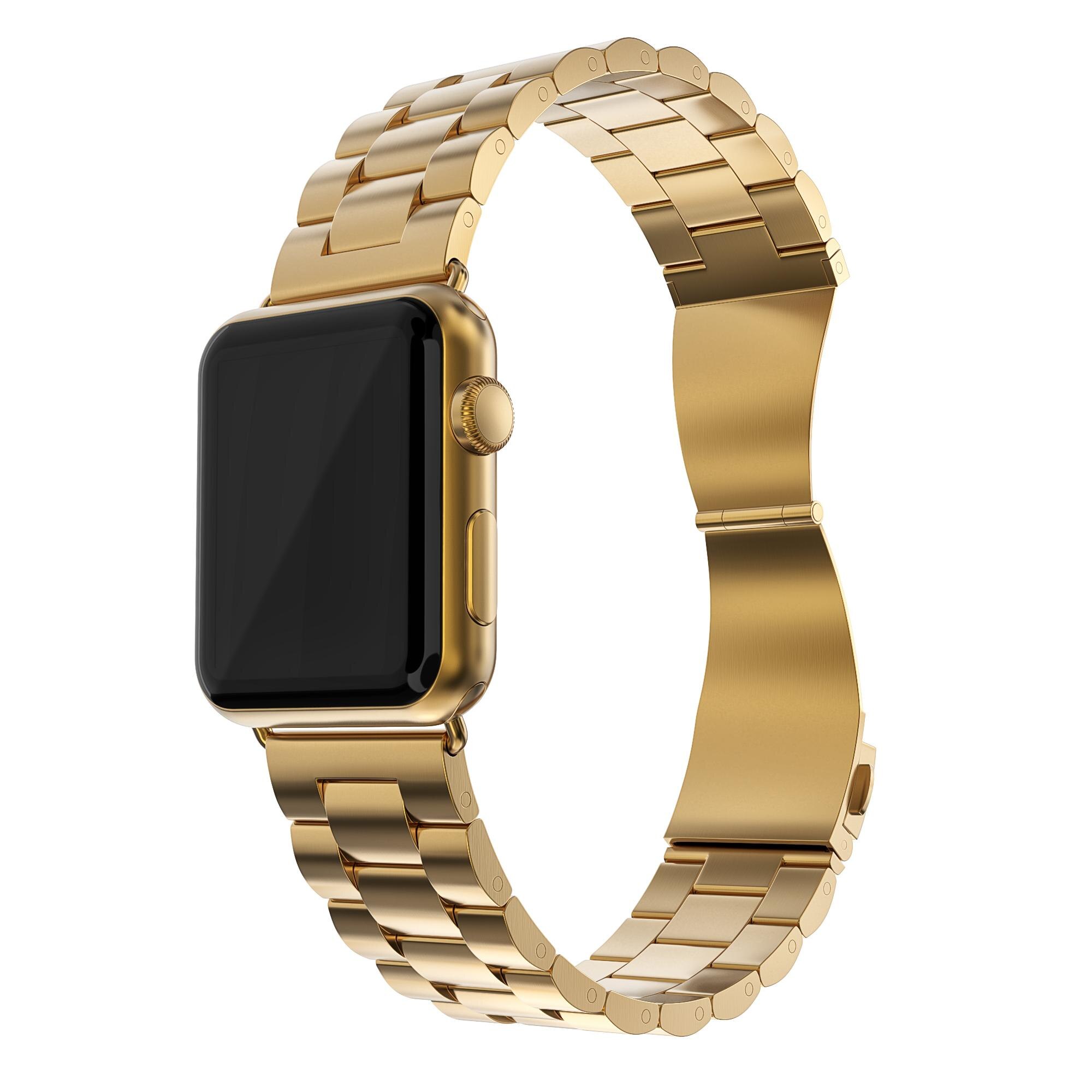 Apple Watch Ultra 49mm Armband aus Stahl Gold