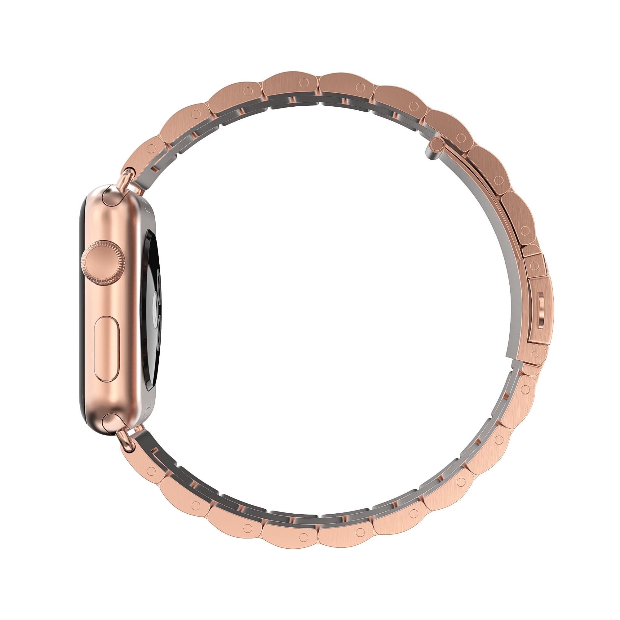 Apple Watch Ultra 49mm 1st Gen Armband aus Stahl Roségold