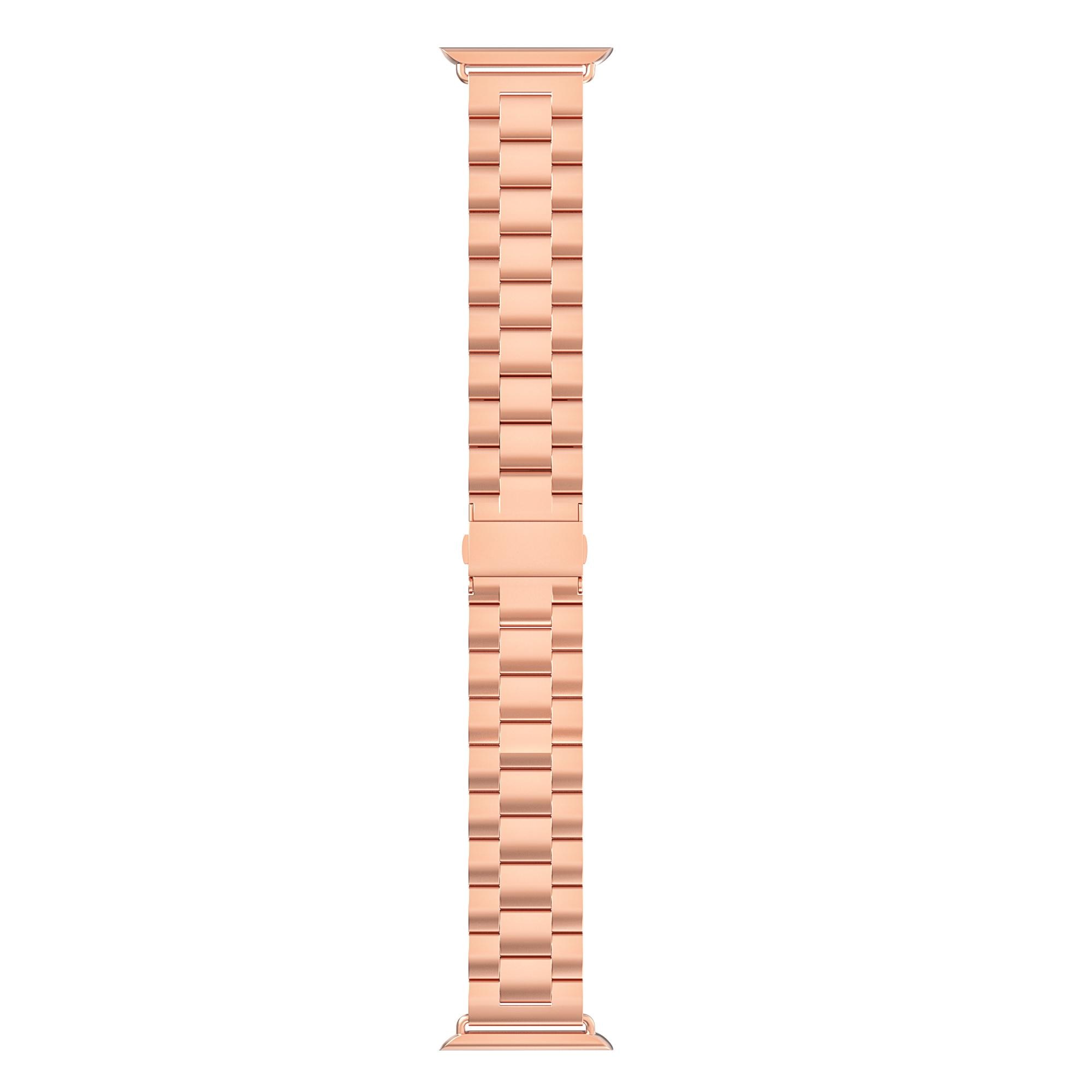 Apple Watch Ultra 49mm 1st Gen Armband aus Stahl Roségold