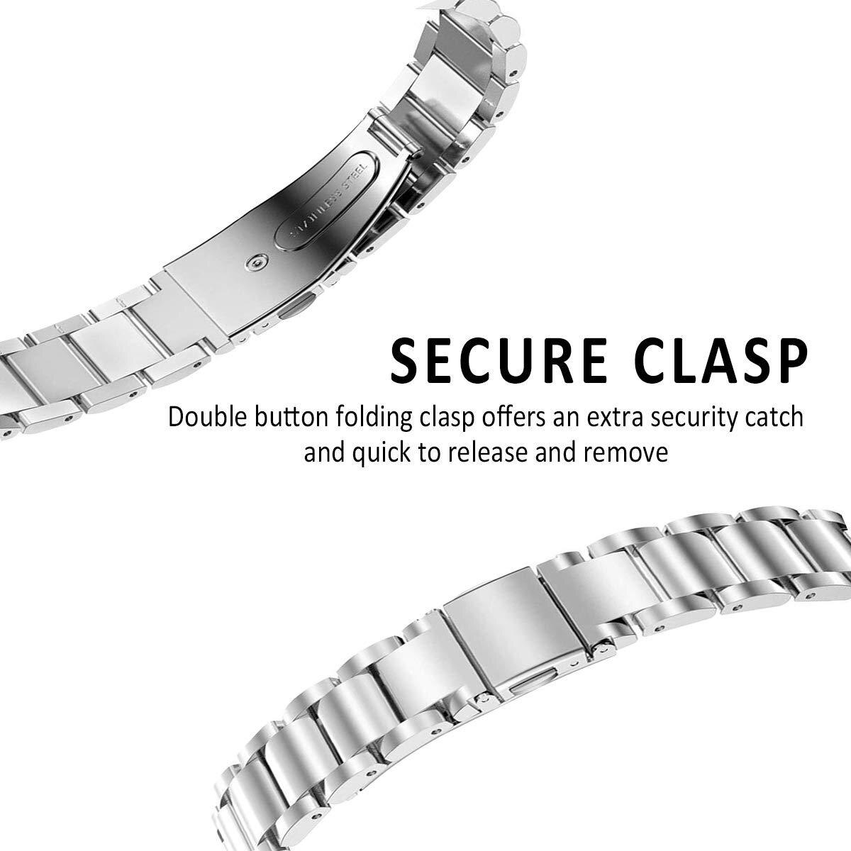 Fitbit Inspire/Inspire HR/Inspire 2 Armband aus Stahl Silber