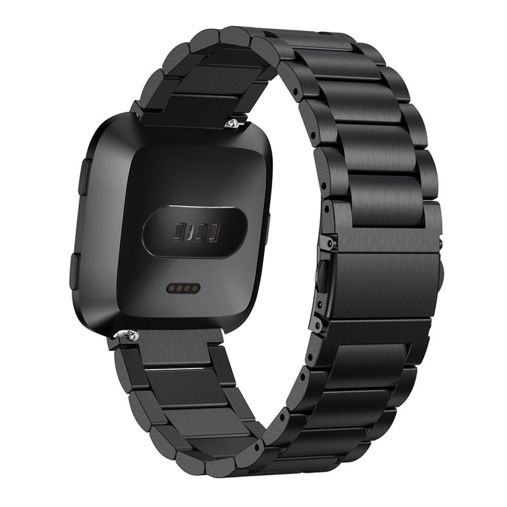 Fitbit Versa/Versa Lite/Versa 2 Armband aus Stahl Schwarz