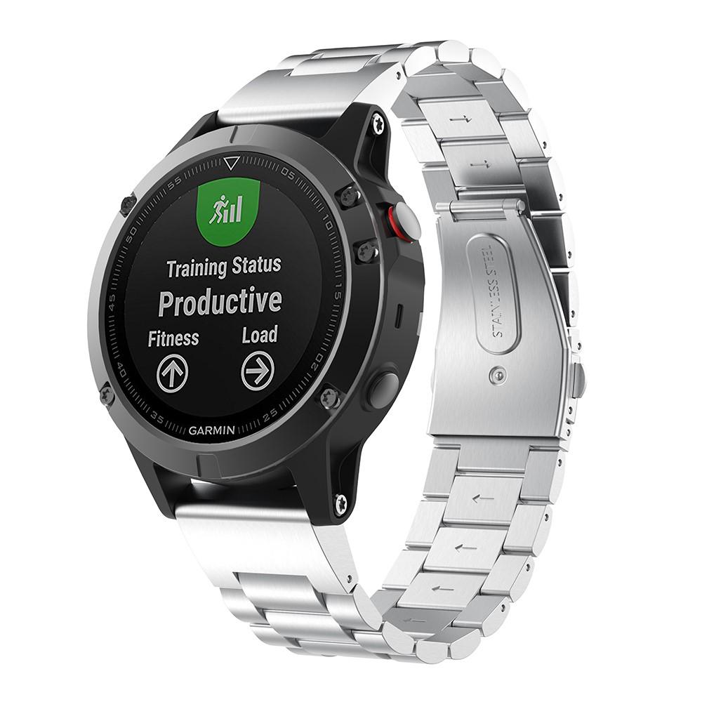 Garmin Fenix 5/5 Plus/Forerunner 935/945 Armband aus Stahl Silber