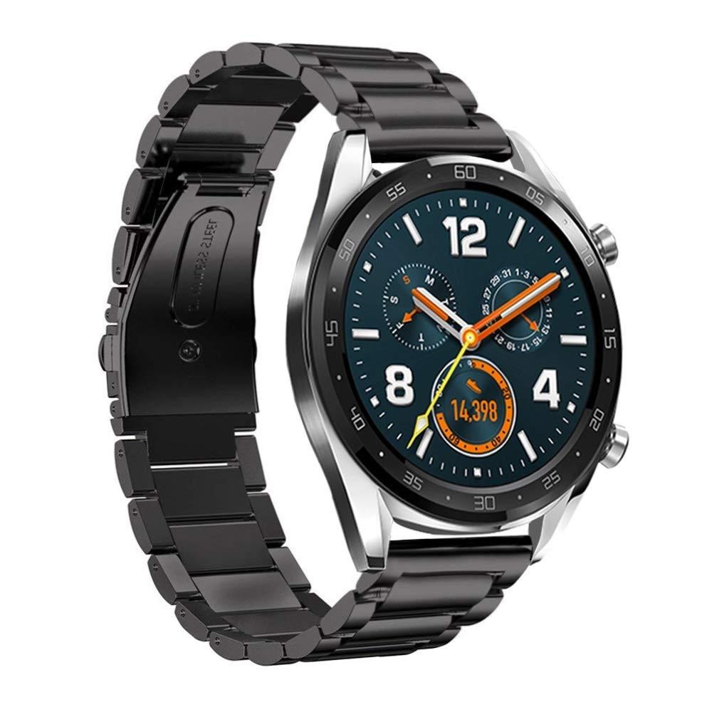 Huawei Watch GT/GT 2 46mm/GT 2e Armband aus Stahl Schwarz