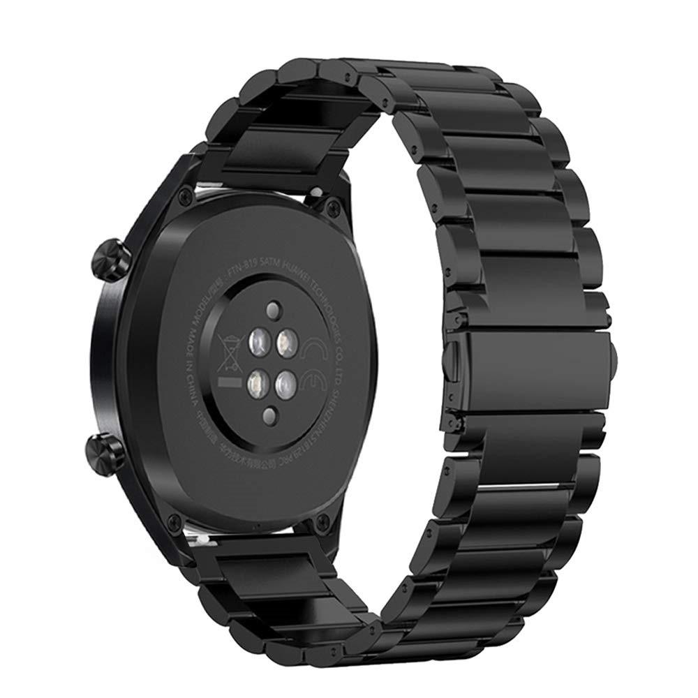 Huawei Watch GT/GT 2 46mm/GT 2e Armband aus Stahl Schwarz