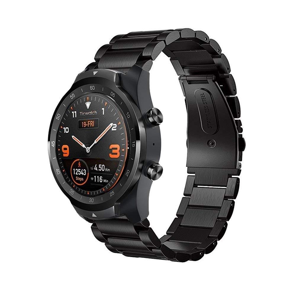 Mobvoi Ticwatch Pro/S2/E2 Armband aus Stahl Schwarz