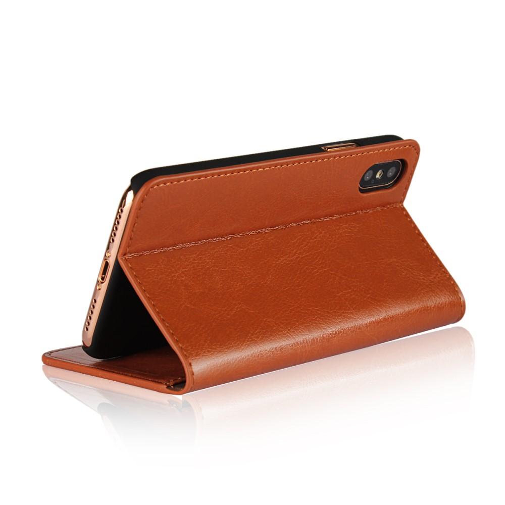 iPhone X/XS Handytasche aus Echtem Leder Braun