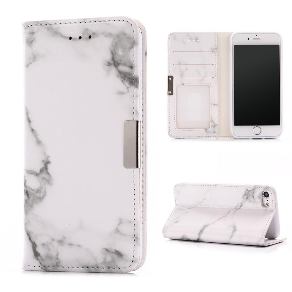 iPhone 7/8/SE Handytasche White Marble