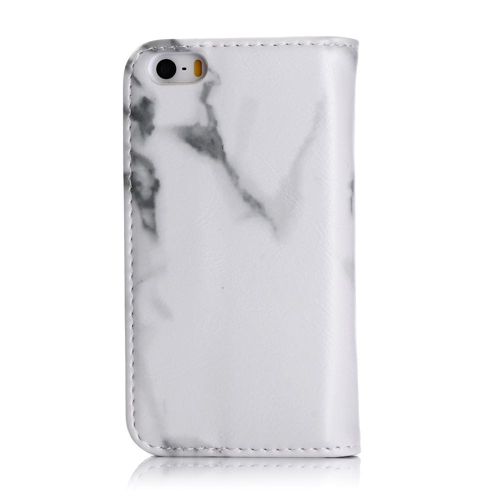 iPhone 5/5S/SE Handytasche White Marble