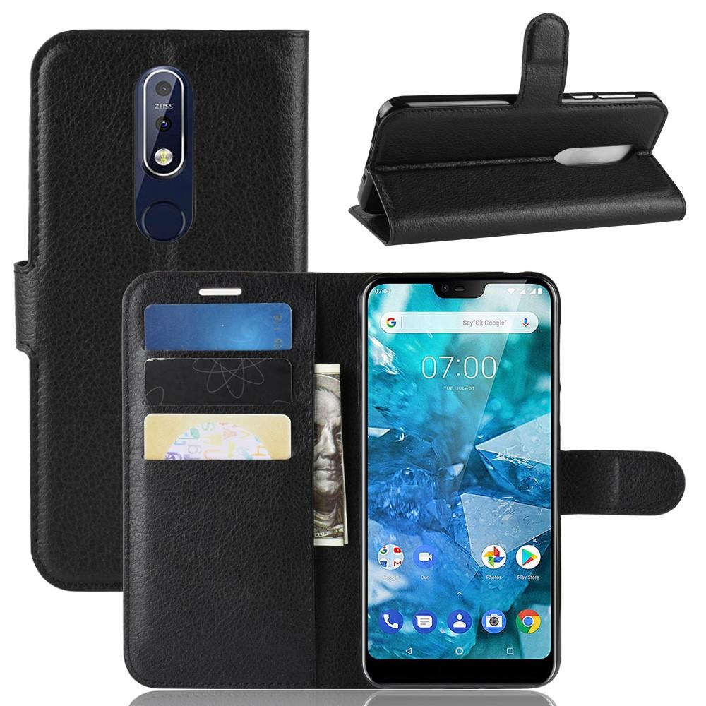 Nokia 7.1 Handytasche Schwarz