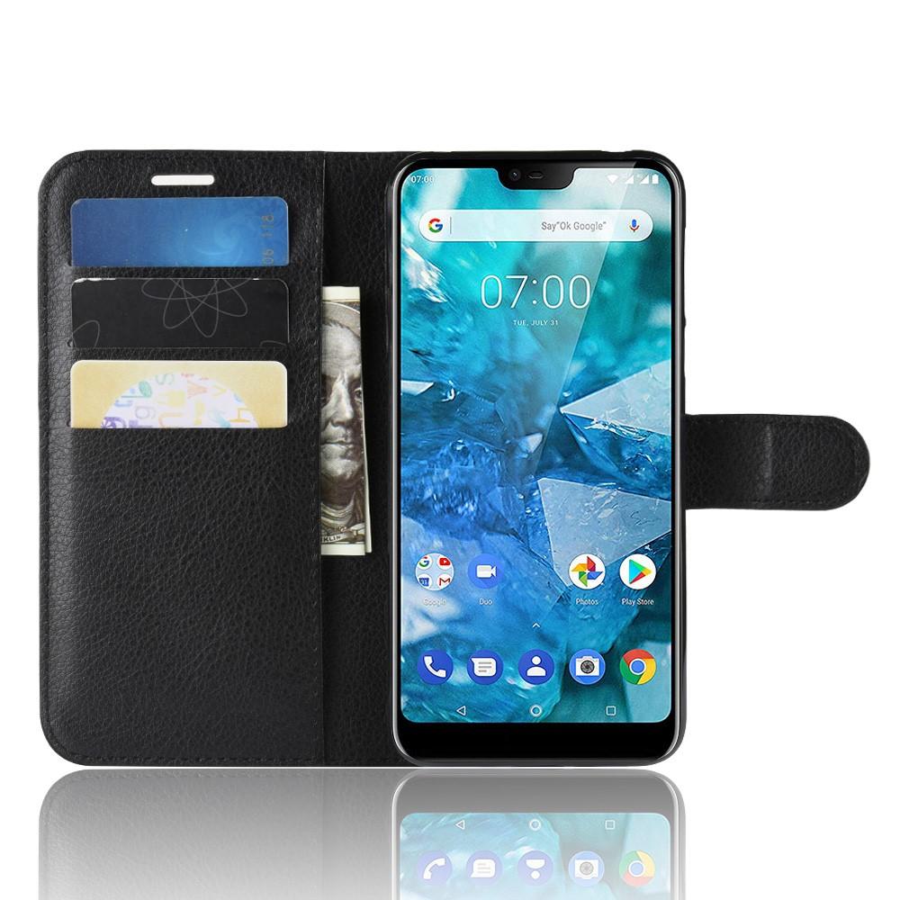 Nokia 7.1 Handytasche Schwarz