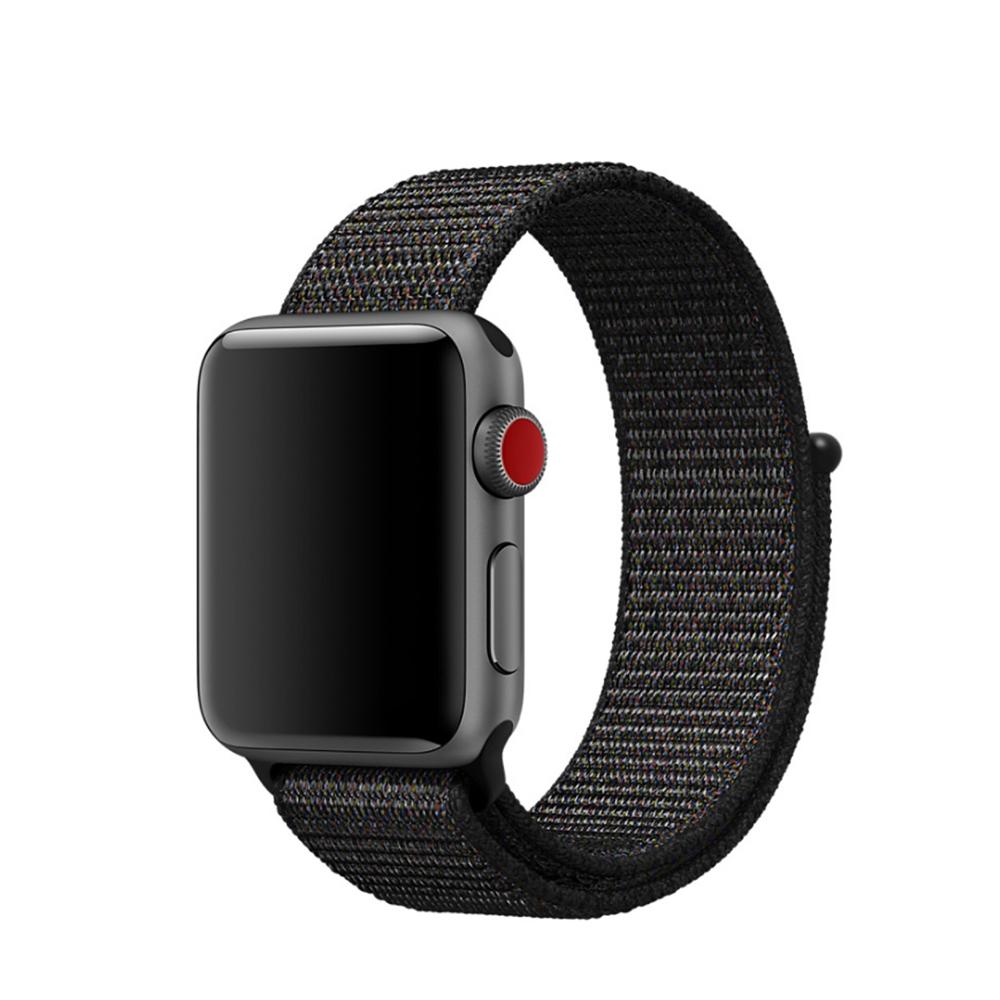 Apple Watch 45mm Series 9 Nylon-Armband schwarz