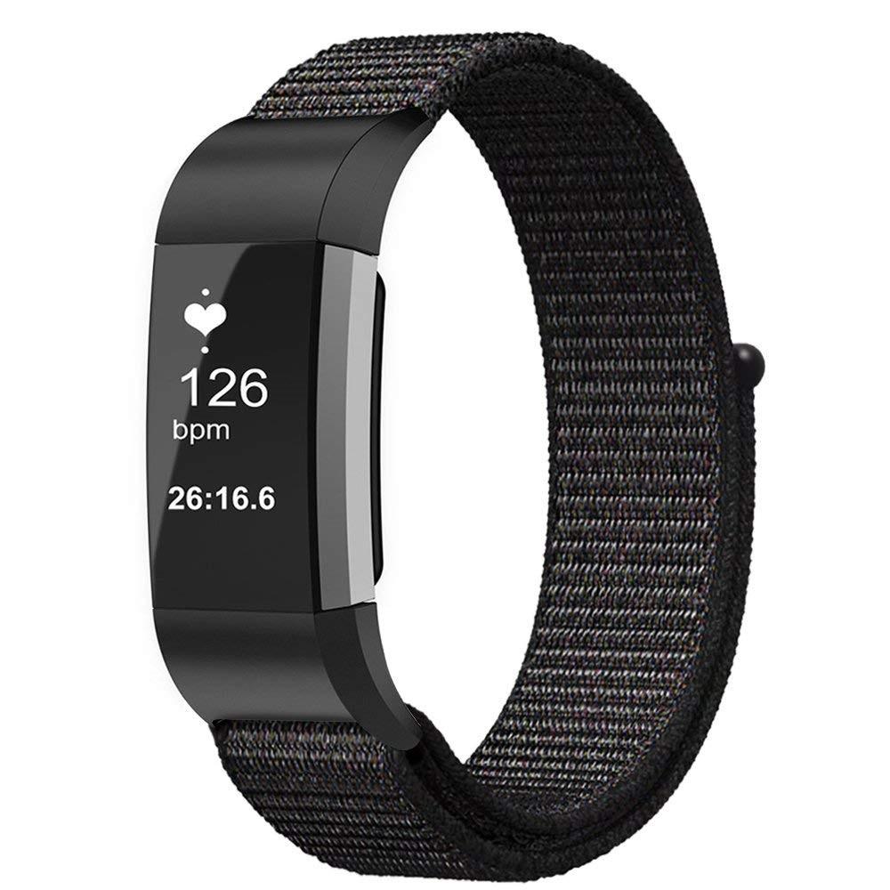 Fitbit Charge 3/4 Nylon-Armband Schwarz