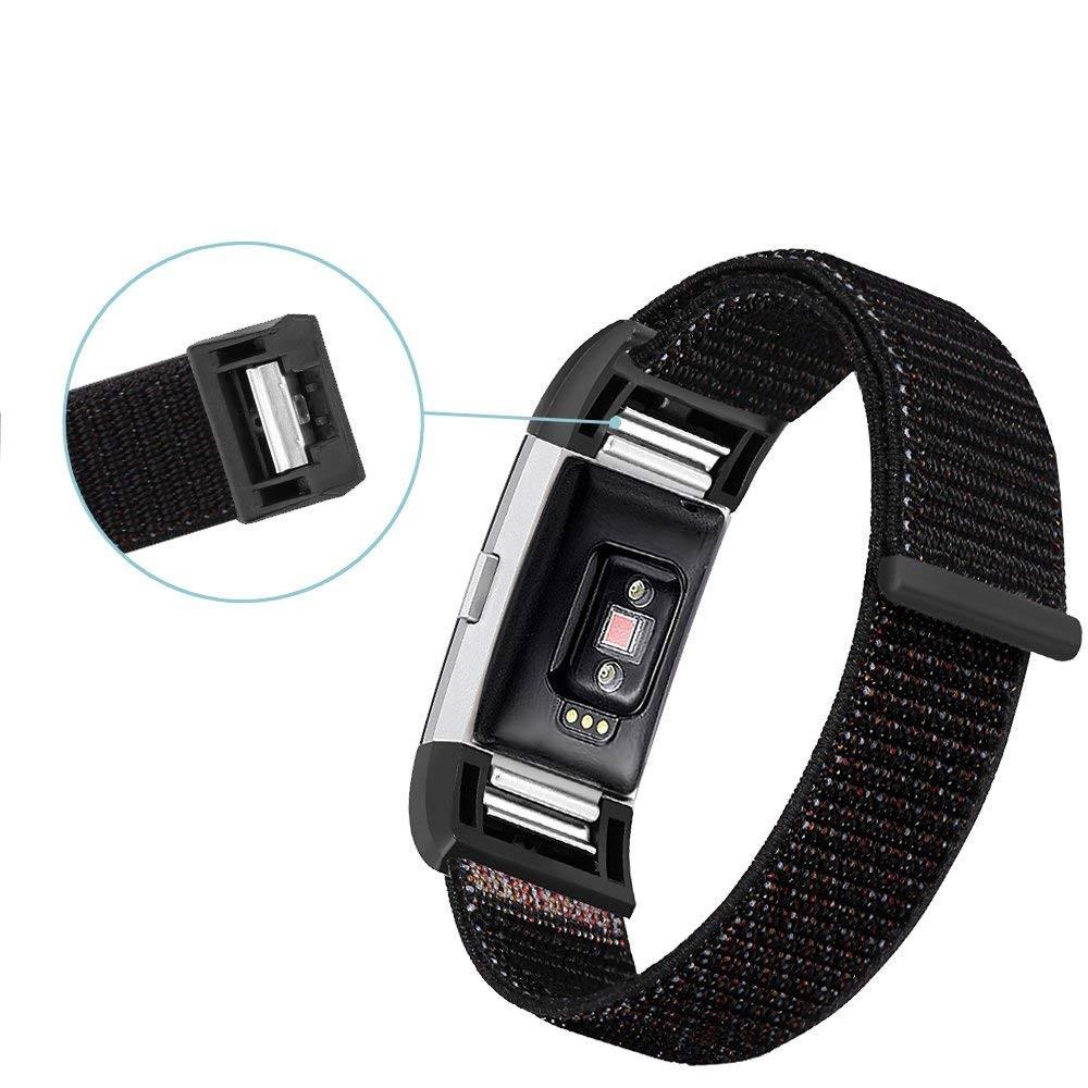 Fitbit Charge 3/4 Nylon-Armband Schwarz