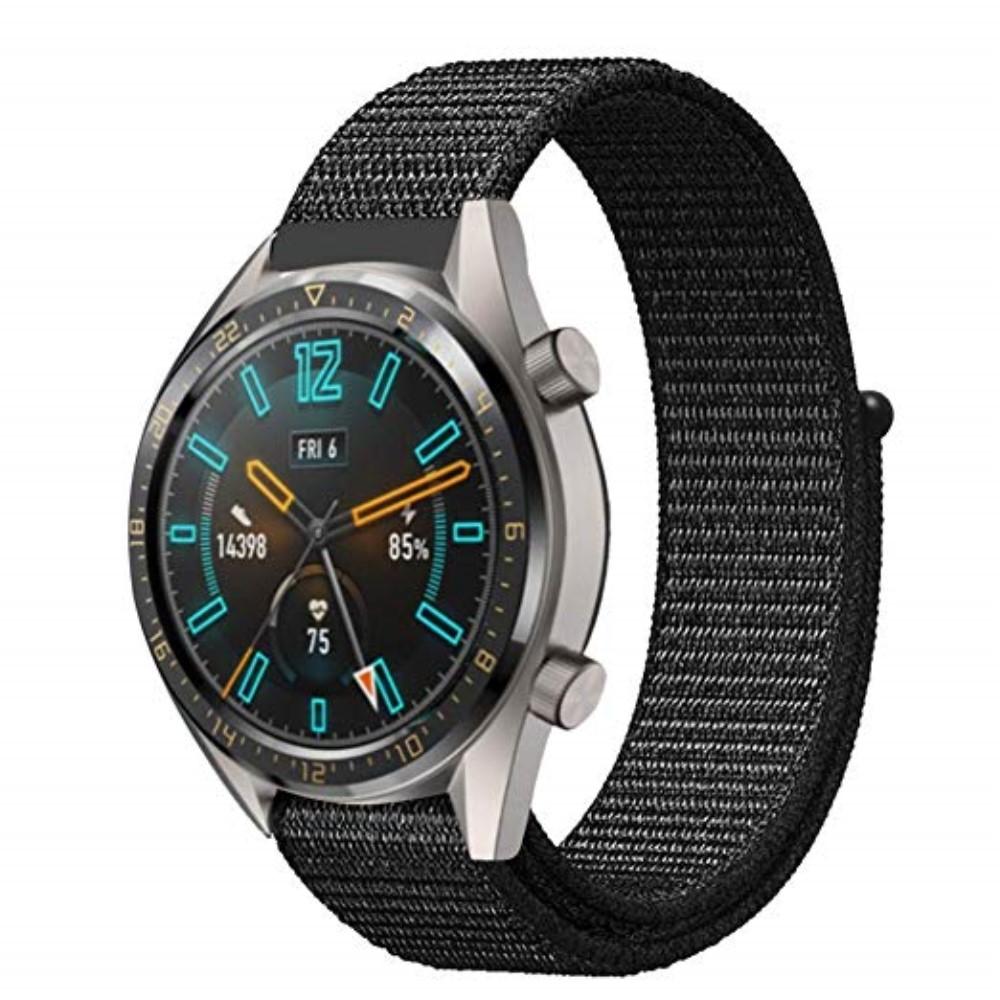 Huawei Watch GT/GT 2 46mm/GT 2 Pro Nylon-Armband Schwarz