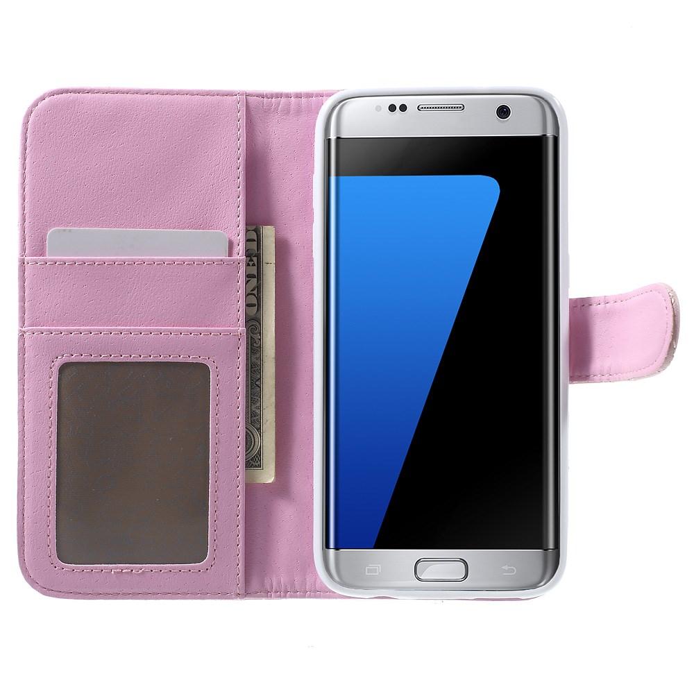 Samsung Galaxy S7 Edge Portemonnaie-Hülle Quilted Rosa