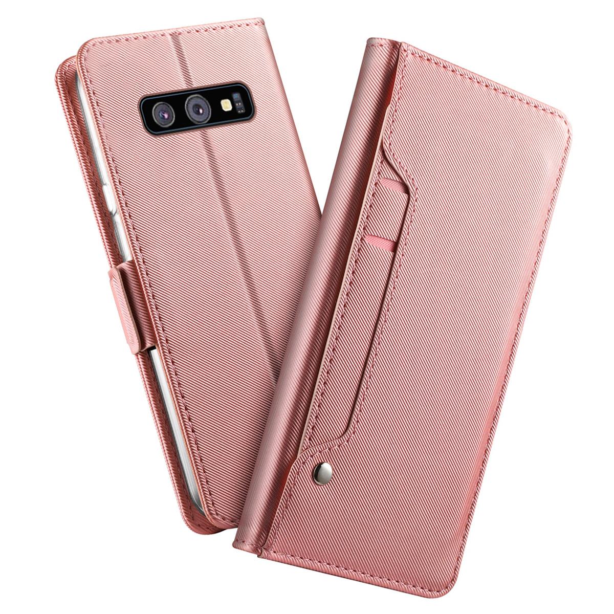 Samsung Galaxy S10 Portemonnaie-Hülle Spiegel Gold