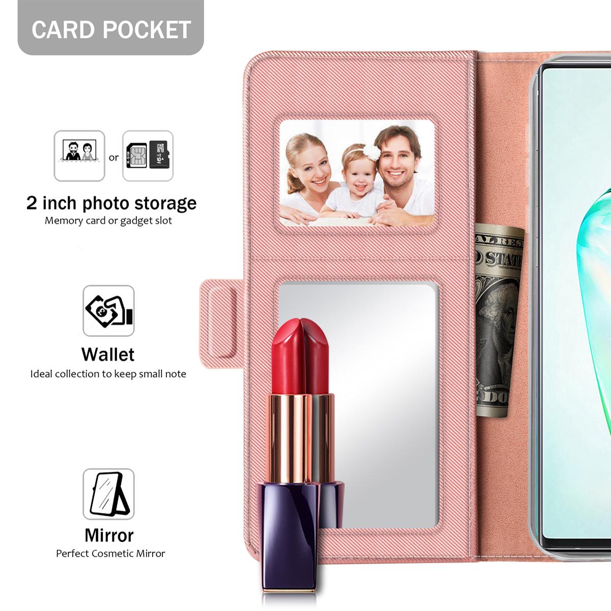 Samsung Galaxy S20 Plus Portemonnaie-Hülle Spiegel Rosa