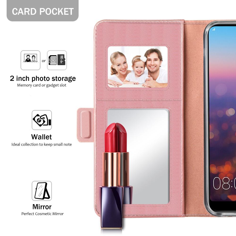 Huawei P20 Pro Portemonnaie-Hülle Spiegel Rosa