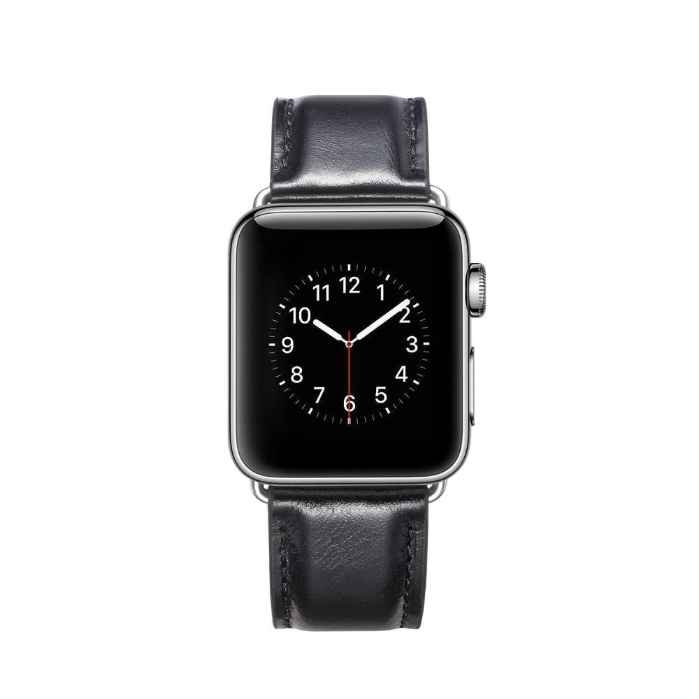 Apple Watch 42/44/45 mm Premium Leather Armband Black