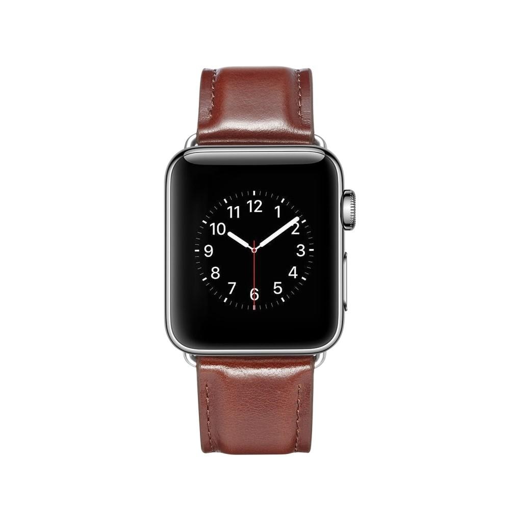 Apple Watch 44mm Premium Leather Armband Brown