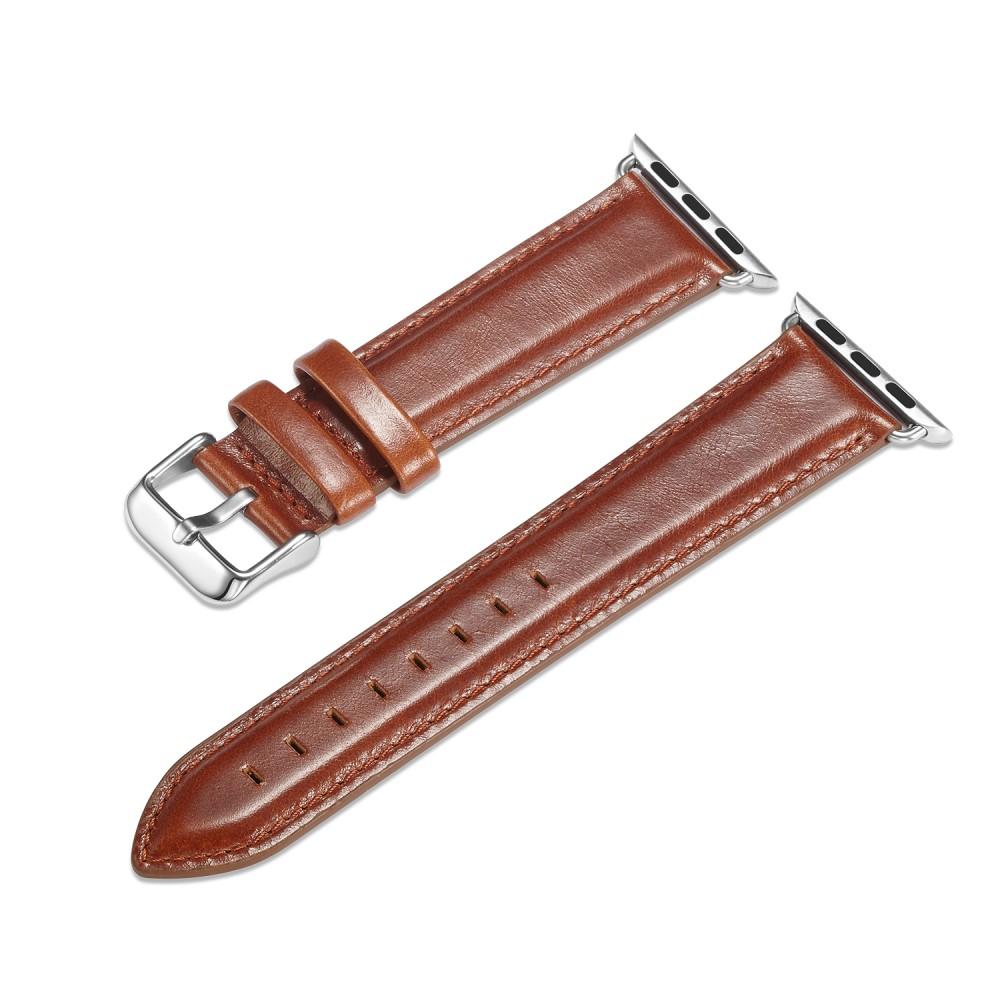 Apple Watch 44mm Premium Leather Armband Cognac