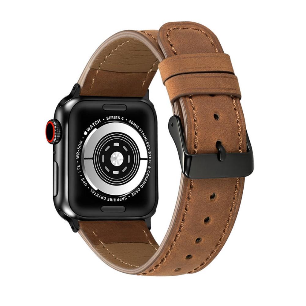 Apple Watch 45mm Series 8 Retro Armband Cognac