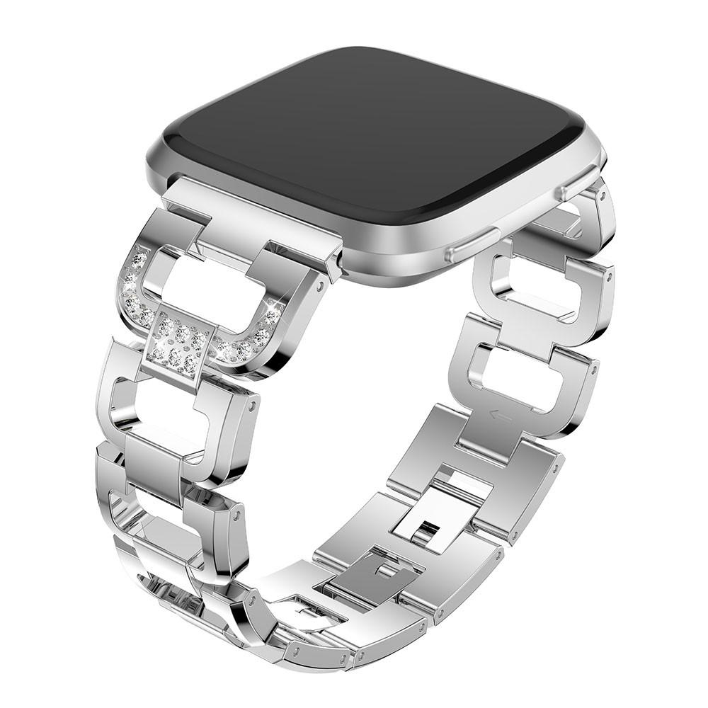 Fitbit Versa/Versa 2 Rhinestone Bracelet Silber