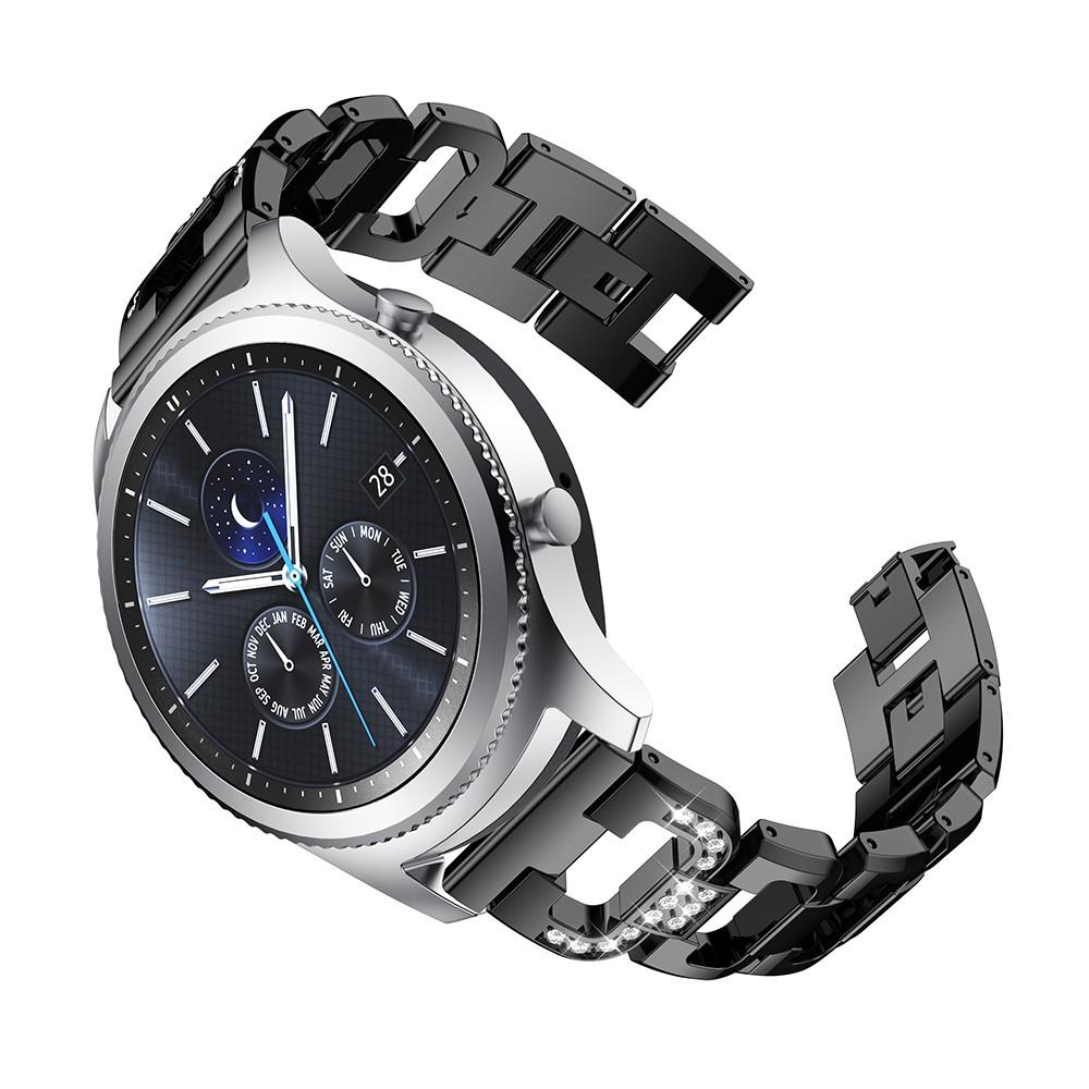 Samsung Galaxy Watch 46mm/Gear S3 Rhinestone Bracelet Black