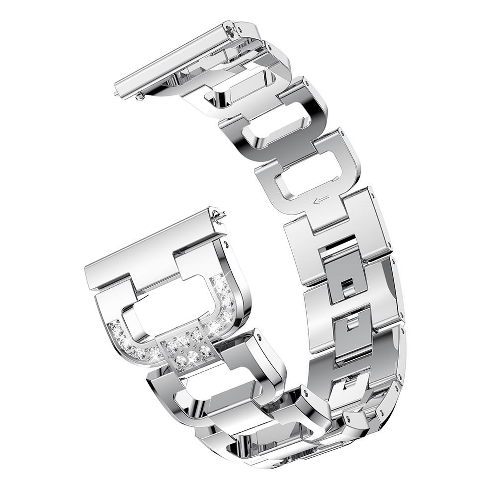 Samsung Galaxy Watch 46mm/Gear S3 Rhinestone Bracelet Silber