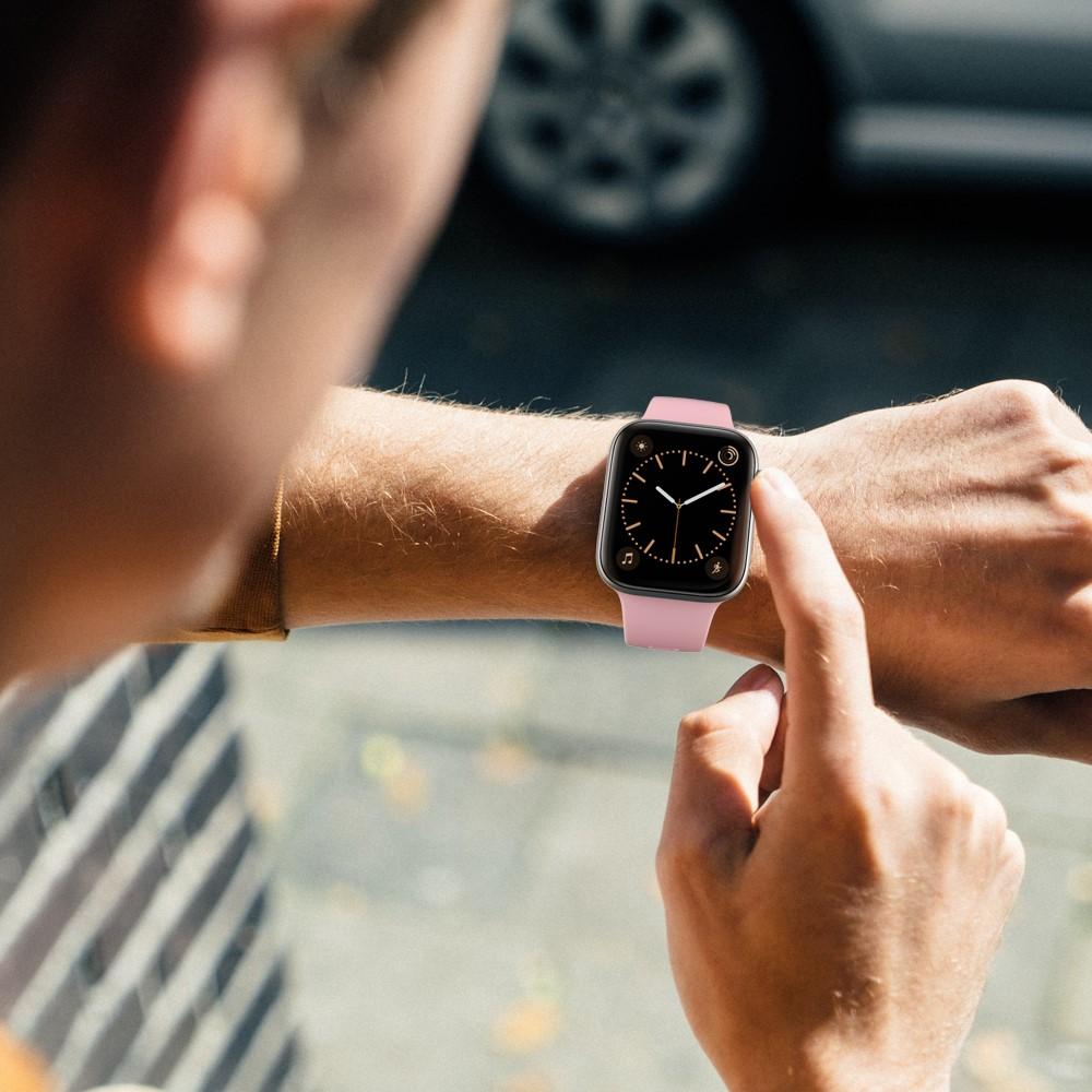 Apple Watch 41mm Series 8 Armband aus Silikon, rosa