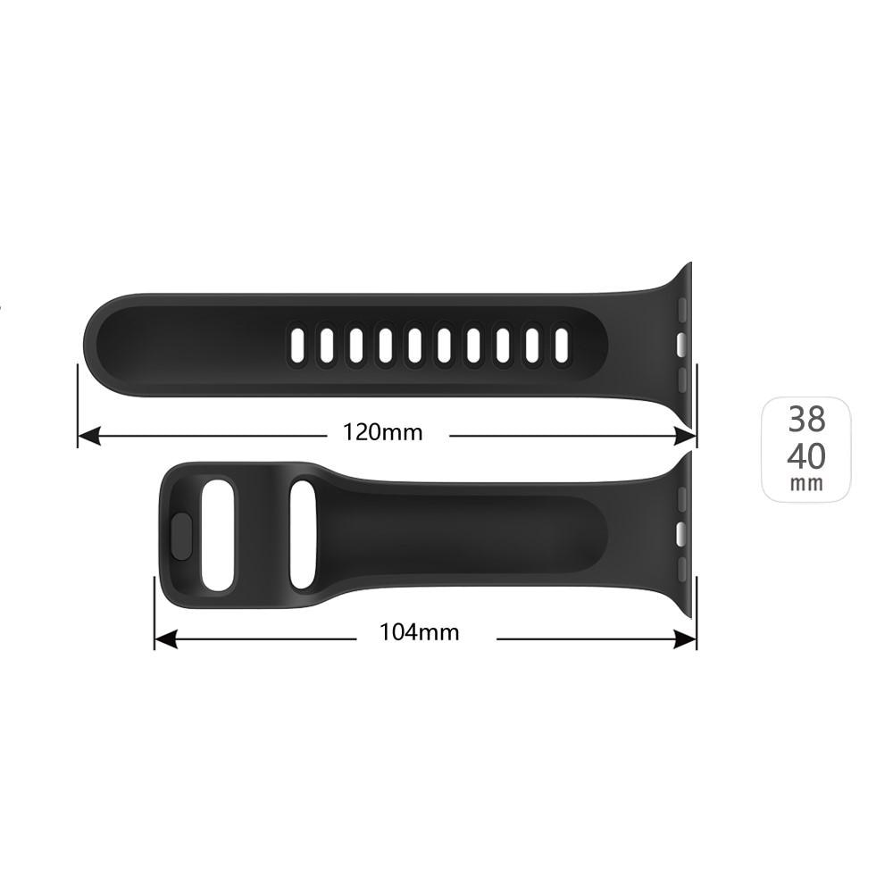 Apple Watch 38/40/41 mm Armband aus Silikon Schwarz