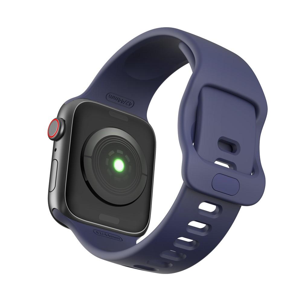 Apple Watch 45mm Series 8-Armband aus Silikon, blau